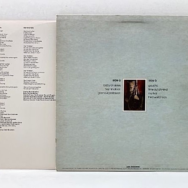LP レコード オリジナル 見本盤 Steely Dan Gaucho ガウチョ スティーリー・ダン1980年の『Gaucho』、リマスター版ヴァイナル