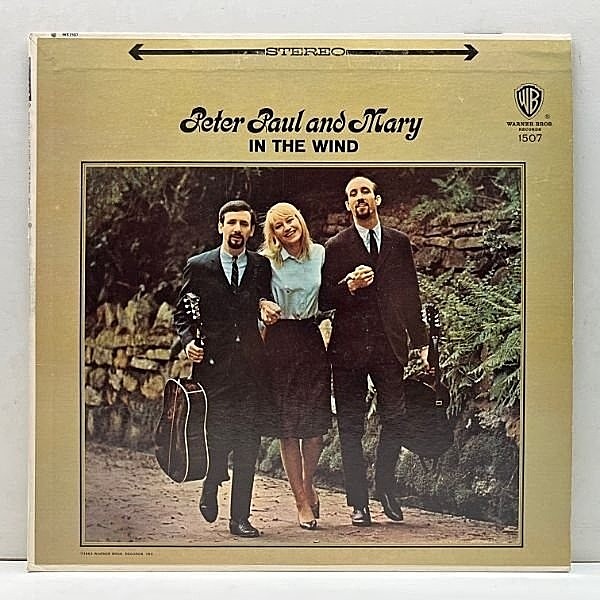 レコードメイン画像：概ね良好!! USオリジナル 初版 金ラベル PETER PAUL & MARY In The Wind ('63 Warner) 風に吹かれて 収録 ピーター・ポール＆マリー 米 LP