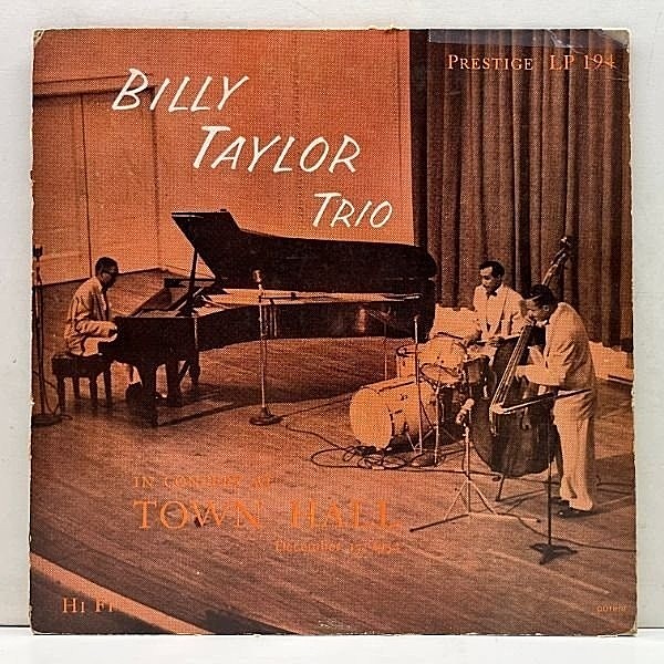 レコードメイン画像：Rare!! 10'' 原盤 FLAT 手書きRVG 耳 USオリジナル BILLY TAYLOR TRIO In Concert At Town Hall (Prestige 194) w/ Earl May, Percy Brice