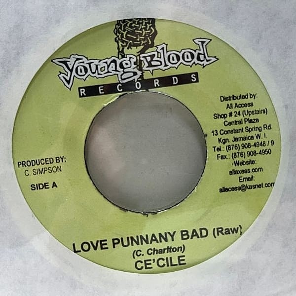 レコードメイン画像：JAオリジナル 7インチ CE'CILE Love Punnany Bad ('04 Young Blood) セシル DANCEHALL 45RPM.