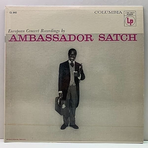 レコードメイン画像：レアな美品!!【両マト1A】MONO 6eye 深溝 USオリジナル LOUIS ARMSTRONG Ambassador Satch (Columbia CL 840) 欧州ツアーに於ける傑作Live