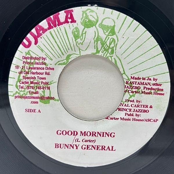 レコードメイン画像：JAプレス 7インチ BUNNY GENERAL Good Morning (Ujama) NITTY GRITTY 替え歌 バニー・ジェネラル 45RPM.