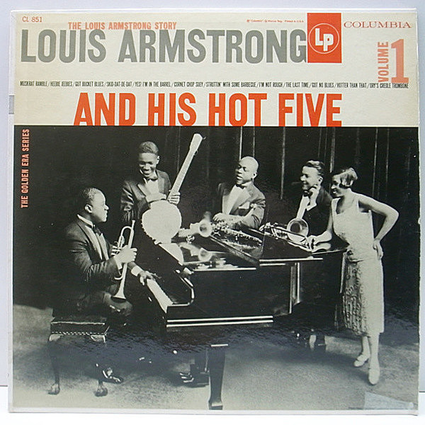 レコードメイン画像：良品!! MONO US 6eye 深溝 LOUIS ARMSTRONG AND HIS HOT SEVEN 5 Story - Vol.1 (Columbia CL 851) 初期の貴重音源