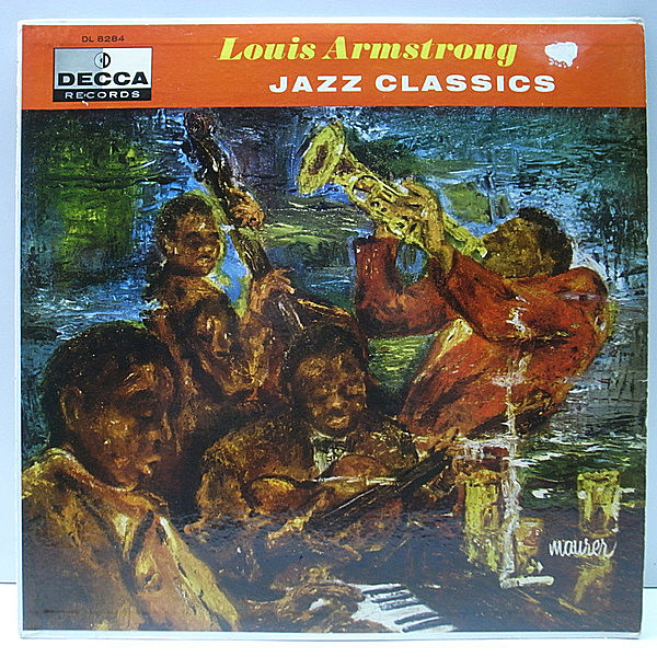 レコードメイン画像：【名曲・聖者の行進ほか】FLAT MONO 黒銀ラベル 深溝 USオリジナル LOUIS ARMSTRONG Jazz Classics ('56 Decca) フラット盤 モノラル