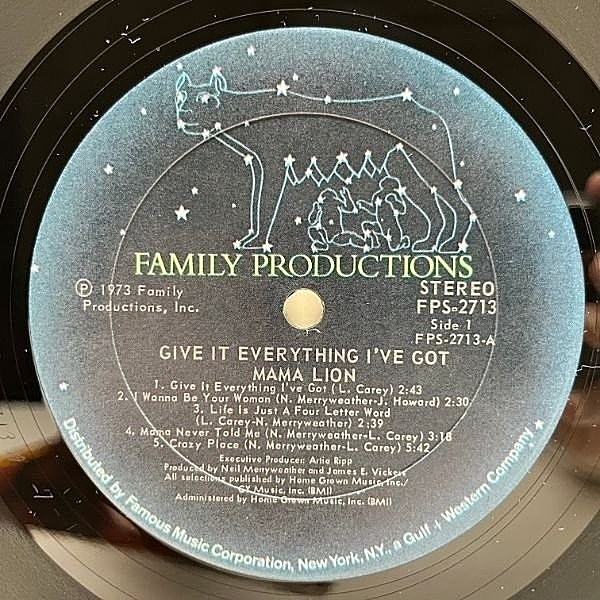 mama lion (lynn carey RARE!!USオリジナル盤送料込) MAMA LION / Give It Everything I've Got (LP) / Family