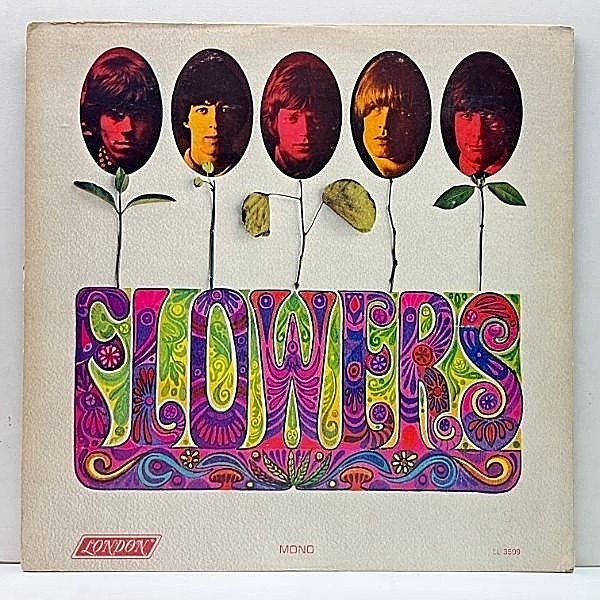 レコードメイン画像：レア MONO 十分概ね良好!! 赤Lbl. USオリジナル ROLLING STONES Flowers (London LL 3509) モノラル 米 LP フラワーズ