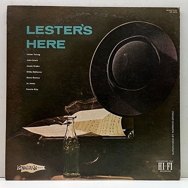 レコードメイン画像：良好!! MONO 解説シート付き LESTER YOUNG Lester's Here レスター・ヤング／レスターズ・ヒア Collates No. 2の名演を含む全12曲