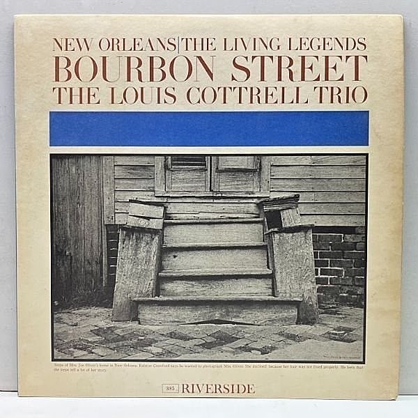 レコードメイン画像：MONO【ニューオーリンズ上流階級に向けたクレオールジャズ】LOUIS COTTRELL Bourbon Street (Riverside) ルイ・コットレルの貴重な音源
