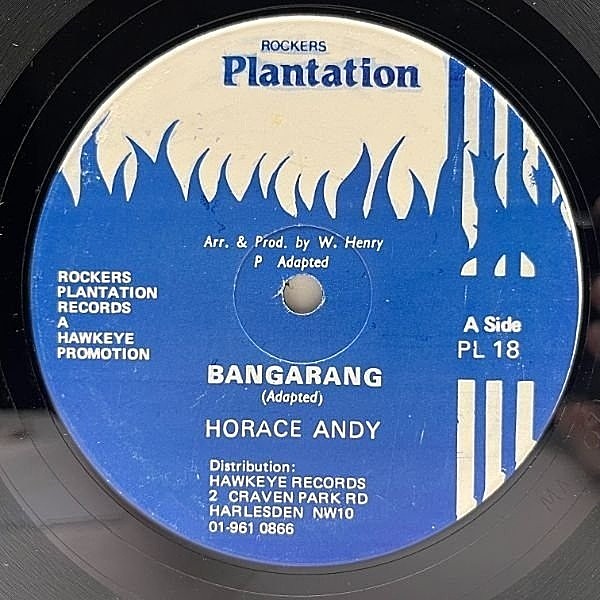レコードメイン画像：UKプレス 12インチ HORACE ANDY Bangarang / TONTO IRIE, CHAKA DEMUS Rock And Roll ('86 Rockers Plantation) ホレス・アンディ 45RPM.