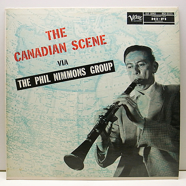 レコードメイン画像：美品!! 黄TP MONO両溝 オリジナル PHIL NIMMONS Canadian Scene ('56 Verve / MGV-8025)