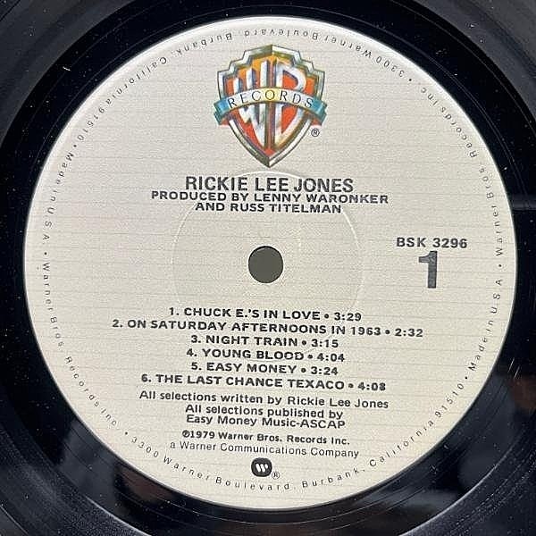 RICKIE LEE JONES / Same (LP) / Warner Bros. | WAXPEND RECORDS