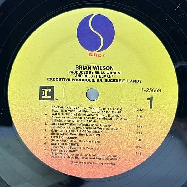 BRIAN WILSON / Same (LP) / Sire | WAXPEND RECORDS