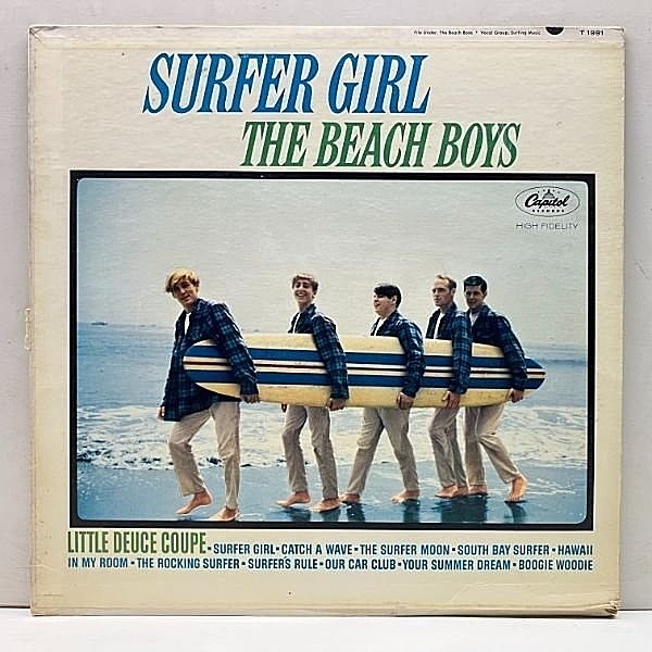 レコードメイン画像：USオリジナル 初版 MONO 虹ラベ THE BEACH BOYS Surfer Girl ('63 Capitol) ビーチ・ボーイズ 3rd.アルバム 米 LP 原盤