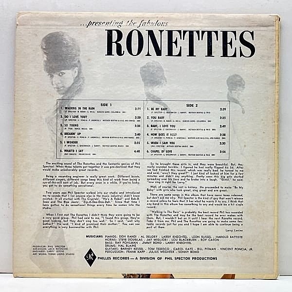 Ronettes/ロネッツ/US盤 ロネッツUS廃盤☆THE RONETTES-『PRESENTING THE FABULOUS