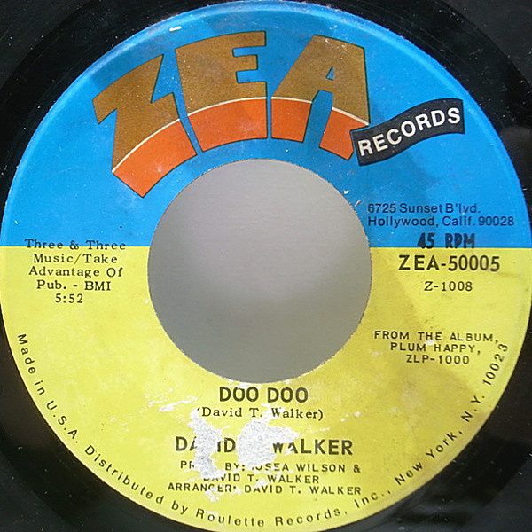 レコードメイン画像：オリジナル DAVID T. WALKER Doo Doo / Love Vibrations ('70 Zea) 7インチ 45 グルーヴィー・インスト・ファンク
