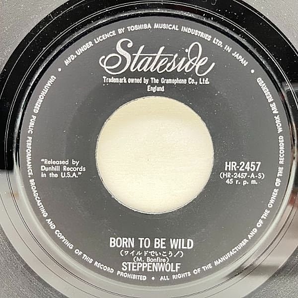 レコードメイン画像：良好!! 7インチ STEPPENWOLF ステッペンウルフ Born To Be Wild ワイルドでいこう 映画 イージー・ライダー 主題歌 JPNプレス 7インチ EP