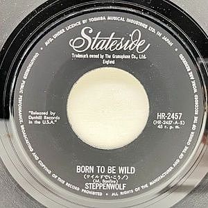 レコード画像：STEPPENWOLF / Born To Be Wild / The Pusher