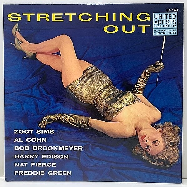 レコードメイン画像：【パーフェクト美品】MONO 赤ラベ 深溝 完全オリジナル ZOOT SIMS, BOB BROOKMEYER Stretching Out ('59 United) HANK JONES, FREDDY GREEN