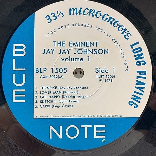 米LP Jay Jay Johnson Eminent Jay Jay Johnson Volume 1 BST81505 BLUE NOTE /00260 J.J. JOHNSON - J. J. Johnson - The Eminent Jay Jay Johnson