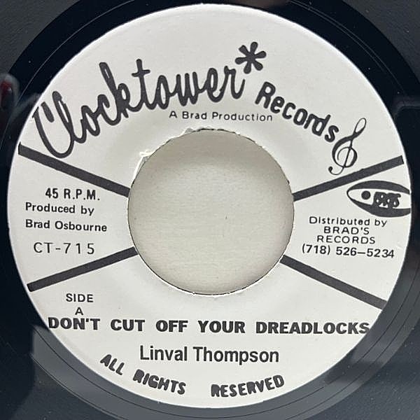 レコードメイン画像：USプレス 7インチ LINVAL THOMPSON Don't Cut Off Your Dreadlocks (Clocktower) リンバル・トンプソン KING TUBBY DUB ver. 収録 45RPM.