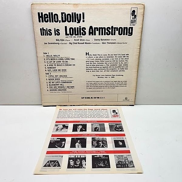 LOUIS ARMSTRONG / Hello, Dolly! (LP) / Kapp | WAXPEND RECORDS