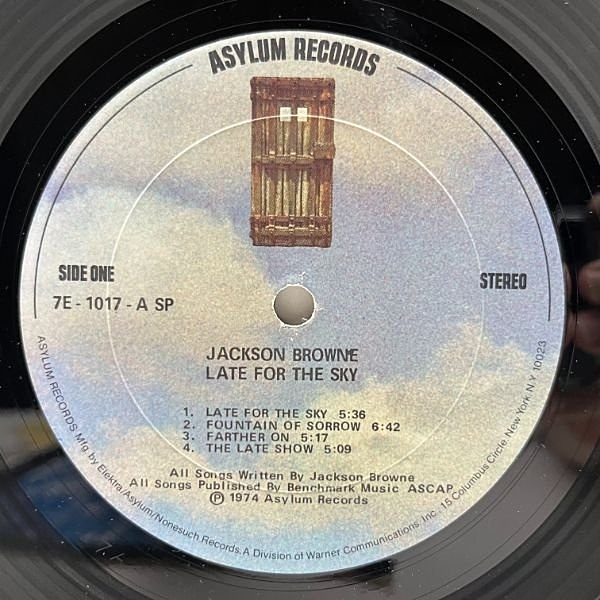 JACKSON BROWNE / Late For The Sky (LP) / Asylum | WAXPEND