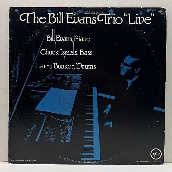 レコードメイン画像：レアな美盤!音質も抜群! Wally Haider 優秀録音 USオリジナル BILL EVANS TRIO Live (Verve V6-8803) '64年ライヴ ピアノトリオ 傑作