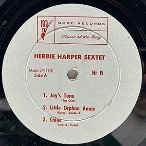 LP Herbie Harper Sextet Herbie Harper Sextet! 3521628PROMO MODE Japan Vinyl プロモ /00260 HERBIE HARPER / Herbie Harper Sextet! (LP) / Mode | WAXPEND