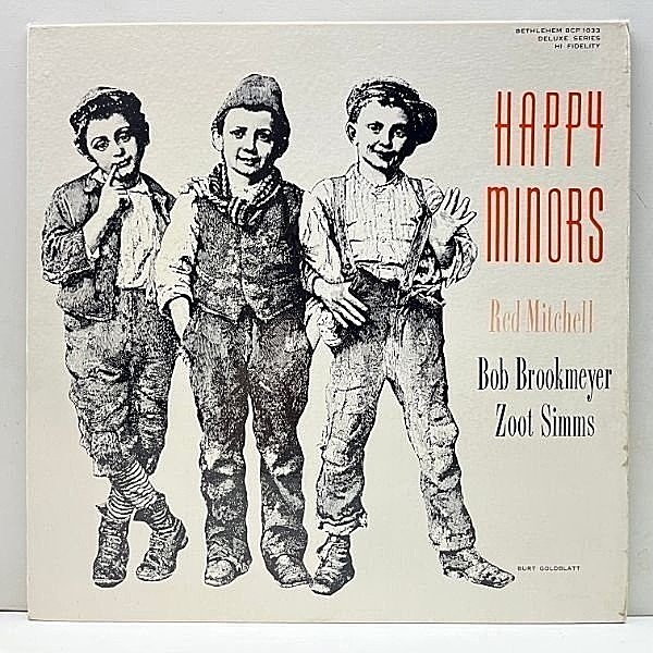 レコードメイン画像：【パーフェクト美品】10 原盤 USオリジナル RED MITCHELL Happy Minors (Bethlehem BCP 1033) w/ Zoot Sims, Conte Candoli, Stan Levey