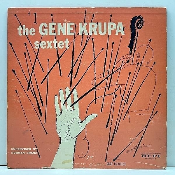 レコードメイン画像：良好!! 10インチ 原盤 US 完全オリジナル The Gene Krupa Sextet #1 (Clef MG C-147) w/Ben Webster, Teddy Wilson オールスターセッション