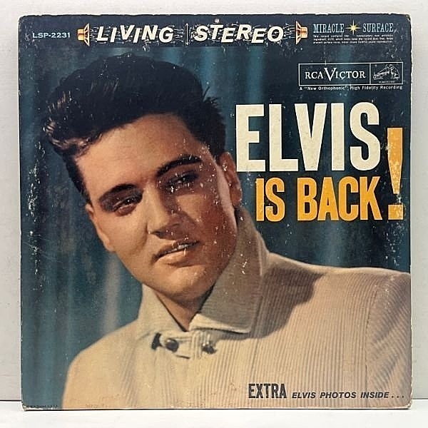 レコードメイン画像：US 完全オリジナル 銀文字 ニッパー 深溝 ELVIS PRESLEY Elvis is Back ('60 RCA Victor) エルヴィスが帰って来た 米 初回 LIVING STEREO