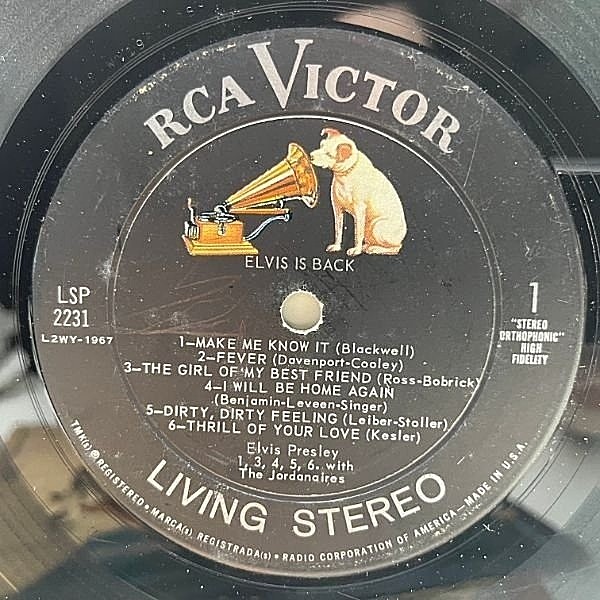 Elvis Presley Elvis Is Back! 英盤LP Mono深溝 Elvis Presley - Elvis Is Back! - VG LP Record 1960 RCA