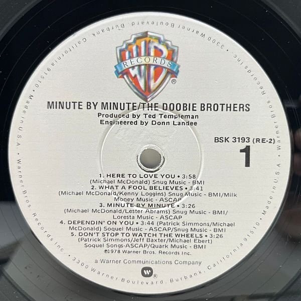 ドゥービー・ブラウザーズ　Minute by Minute レコード The Doobie Brothers – Minute By Minute – Vinyl (Red , LP