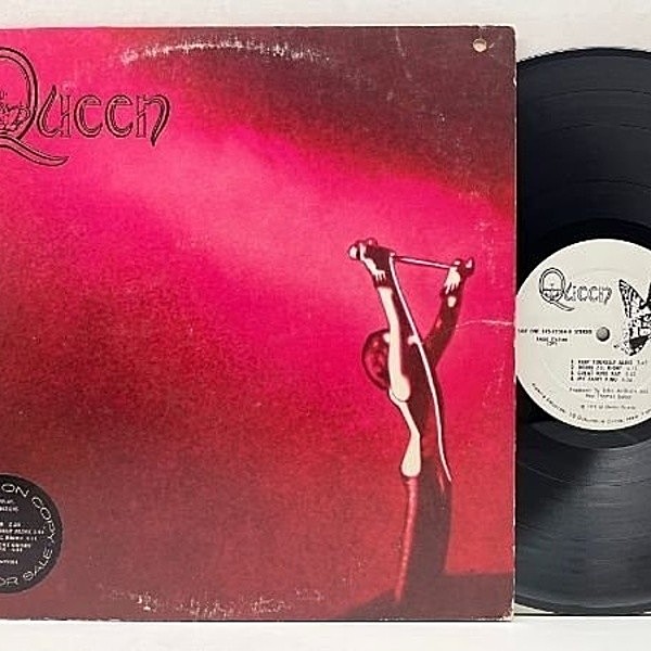 レコードメイン画像：激レア 白プロモ 美盤!! US 完全オリジナル QUEEN Same／1st デビュー 戦慄の王女 ('73 Elektra) White Promo!! 初版オンリー・金エンボス