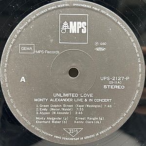 MONTY ALEXANDER / Unlimited Love - Live & In Concert (LP
