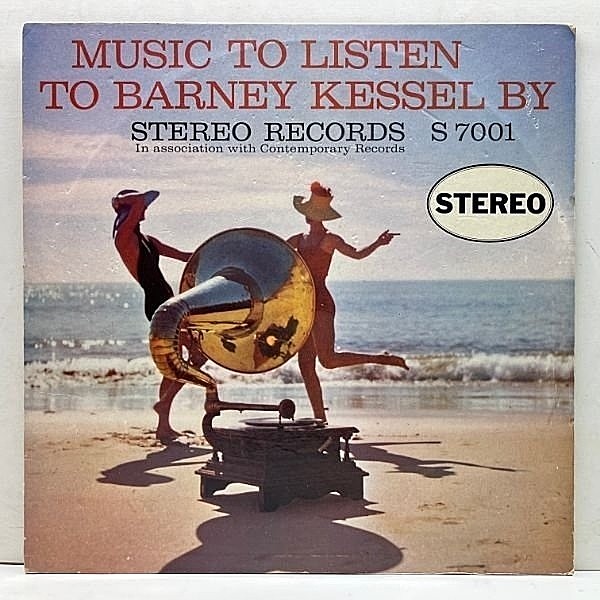 レコードメイン画像：良好!! Stereo Records US 完全オリジナル BARNEY KESSEL Music To Listen To ～ (Contemporary S7521) D1マト 稀少な初版ステレオ