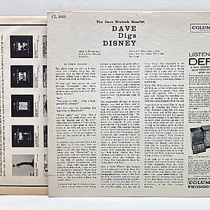 DAVE BRUBECK / Dave Digs Disney (LP) / Columbia | WAXPEND RECORDS