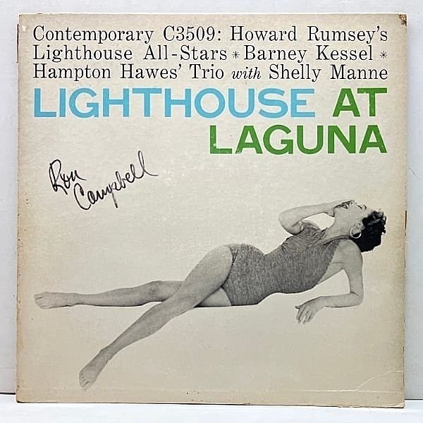 レコードメイン画像：US 完全オリジナル 3色刷り D1マト『Lighthouse At Laguna』HOWARD RUMSEY / BARNEY KESSEL / HAMPTON HAWES TRIO / SHELLY MANNE