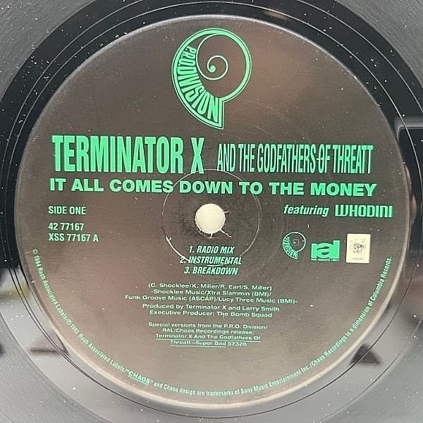 TERMINATOR X / It All Comes Down To The Money (12) / P.R.O.
