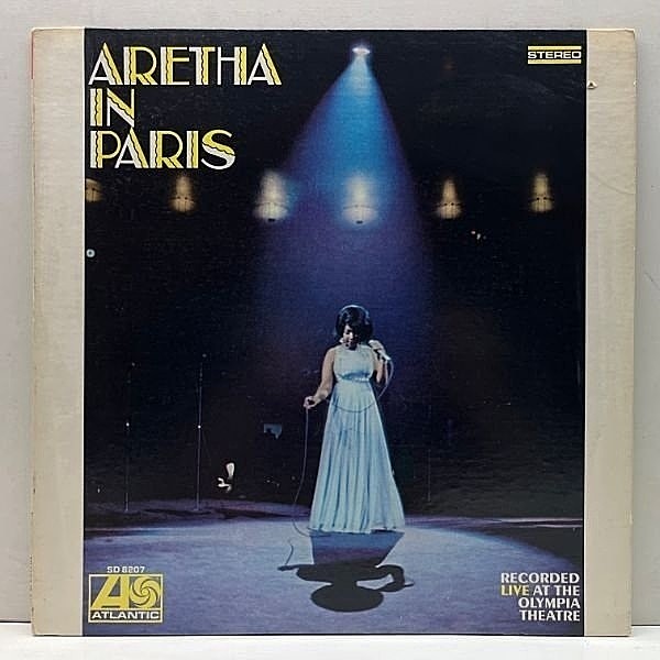 レコードメイン画像：良好!! 初版 W無し BROADWAYリム USオリジナル ARETHA FRANKLIN In Paris ('68 Atlantic) パリのアレサ・フランクリン 傑作ライブ