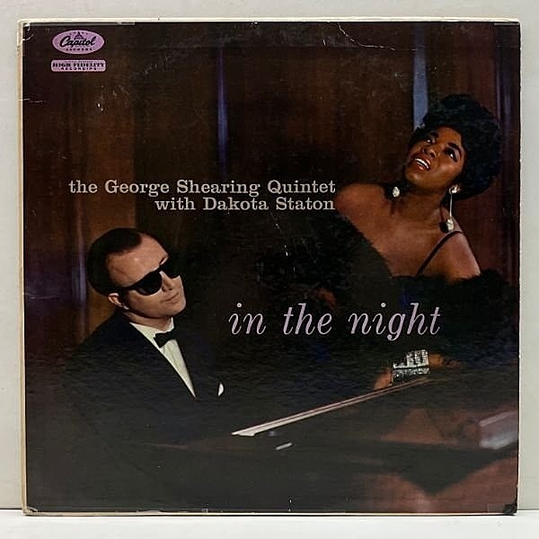 レコードメイン画像：【w/ DAKOTA STATON】MONO 米初期プレス GEORGE SHEARING In The Night (Capitol T-1003) ジョージ・シアリング流のクールなモダンジャズ