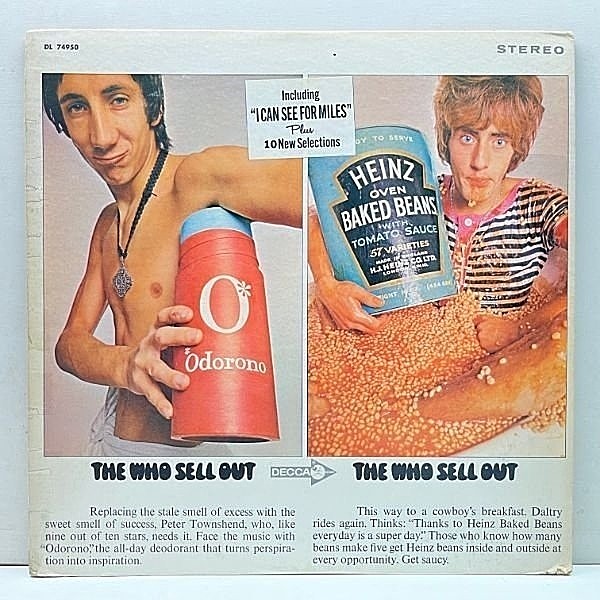 レコードメイン画像：【初回オンリー I Can See for Milesステッカー】良好盤!! 黒ツヤ USオリジナル THE WHO Sell Out ('67 Decca) ザ・フー／セル・アウト LP