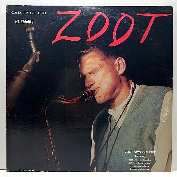 レコードメイン画像：美盤!!【MONO】ZOOT SIMS QUARTET Zoot (Cadet／Argo 608) ズート・シムズ 絶頂期のワンホーン・カルテット JPNプレス