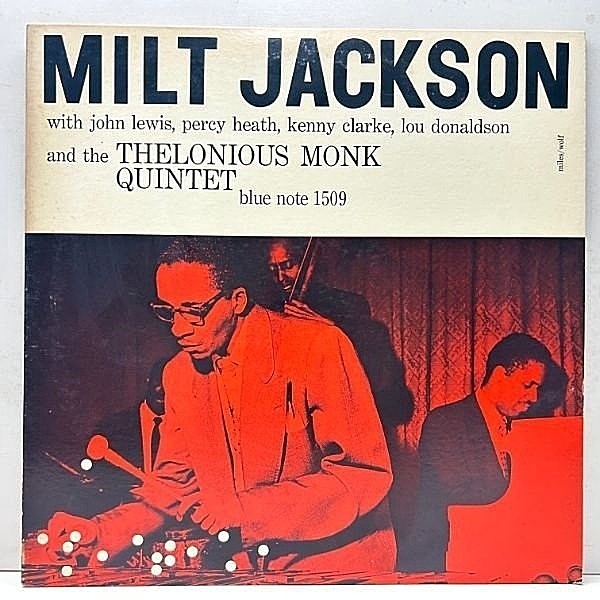 レコードメイン画像：美盤!!【MONO】Kingプレス MILT JACKSON & THELONIOUS MONK (Blue Note BLP 1509／GXK8034) MJQ結成前夜の演奏を含む3種のセッション