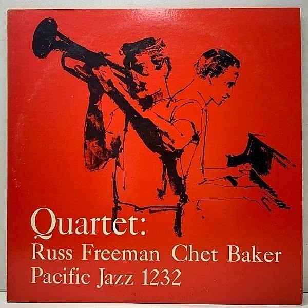 レコードメイン画像：【MONO】Kingプレス CHET BAKER RUSS FREEMAN Quartet (Pacific Jazz) カルテット : ラス・フリーマン＆チェット・ベイカー 最後の共演