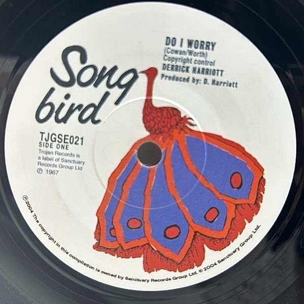レコードメイン画像：【激シブのKILLERギター漂う涙の美メロチューン】英プレス DERRICK HARRIOTT Do I Worry / BOBBY ELLIS Shuntin' ('04 Song Bird) 45RPM.