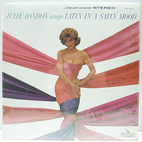 レコードメイン画像：シュリンク美品!! 初版 虹ツヤ USオリジナル JULIE LONDON Sings Latin In A Satin Mood ジュリー・ロンドン