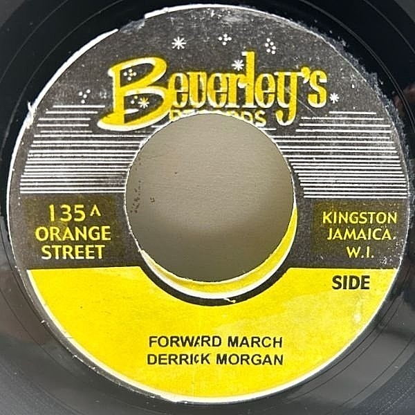レコードメイン画像：【ジャマイカ独立を祝する記念碑的SKA】JAプレス 7インチ DERRICK MORGAN Forward March ('62 Beverley's) デリック・モーガン 45RPM.