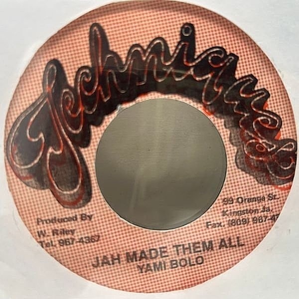 レコードメイン画像：JAプレス 7インチ YAMI BOLO Jah Made Them All (Techniques) AUGUSTUS PABLO ヤミ・ボロ 少年的美声のミディアムチューン 45RPM.