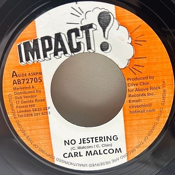 レコードメイン画像：【繊細なチルアウト情感に浸れる至福のヒットチューン】美盤!! 英 7インチ CARL MALCOLM No Jestering (Impact!) カール・マルコム 45RPM.